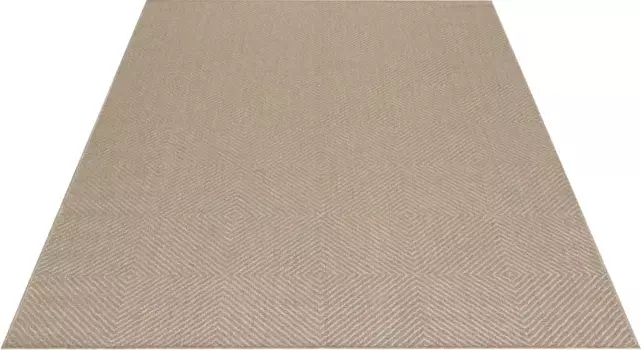 Ковер для моего дома "Эльза", прямоугольный, подходит для использования внутри и снаружи, имитация сизаля, устойчив к атмосферным воздействиям и УФ-излучению, бохо My home 60х90 см, цвет sand