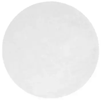 Ковер для моего дома с высоким ворсом "Micro Soft Ideal", круглый, микрофибра, очень пушистый, мягкий, простой в уходе, элегантный, однотонный My home 140 см, белый