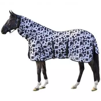 Ковер для мух с воротником COW черный/белый HKM, черно-белый