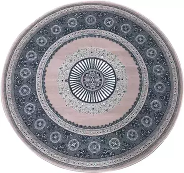 Ковер домашний "Шари", круглый, восточный декор, с бордюром, короткий ворс, мягкий, простой в уходе, элегантный Home affaire 190 см, розовый