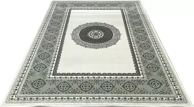 Ковер домашний "Шари", прямоугольный, восточного вида, с бордюром, ковролин, короткий ворс, мягкий, простой в уходе Home affaire 120х170 см, зеленый