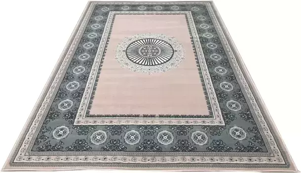 Ковер домашний "Шари", прямоугольный, восточного вида, с бордюром, ковролин, короткий ворс, мягкий, простой в уходе Home affaire 190х280 см, розовый