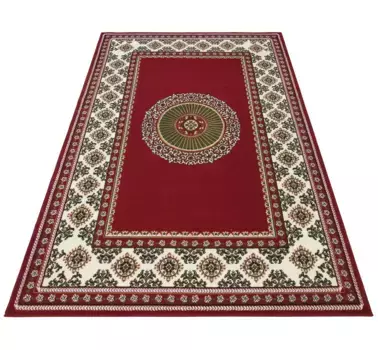 Ковер домашний "Шари", прямоугольный, восточного вида, с бордюром, ковролин, короткий ворс, мягкий, простой в уходе Home affaire 240х330 см, красный