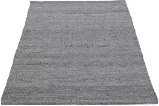 Ковер домашний шерстяной "Ковер ручной работы Пассау", прямоугольный, натуральное волокно, шерсть, двусторонний ковер ручной работы, спальня, гостиная Home affaire 60х90 см, серый