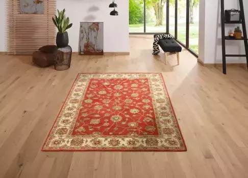 Ковер домашний шерстяной "Сахиль", прямоугольный, из чистой шерсти, восточный ковер, идеально подходит для гостиной и спальни Home affaire 70х140 см, цвет terra