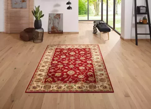 Ковер домашний шерстяной "Сахиль", прямоугольный, из чистой шерсти, восточный ковер, идеально подходит для гостиной и спальни Home affaire 70х140 см, красный