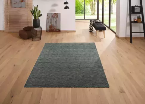 Ковер домашний шерстяной "Tessa", прямоугольный, из чистой шерсти, соткан вручную, мягкий на ощупь Home affaire 140х200 см, цвет anthrazit