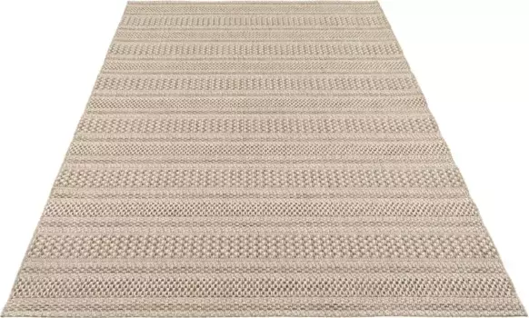 Ковер ELLE DECORATION "Arras", прямоугольный, для внутреннего и наружного использования, устойчивый к атмосферным воздействиям, для балкона, сада, гостиной, имитация сизаля 80х150 см, коричневый