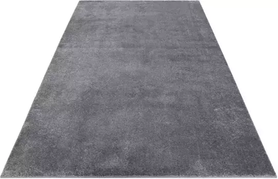 Ковер Esprit "Campus", прямоугольный, очень пушистый, плотный ворс, прочный, гостиная, спальня, однотонный 80х150 см, серый