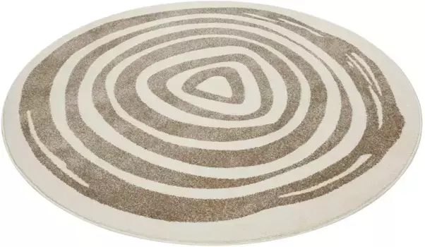 Ковер Esprit "Haley ESP-21032", круглый, круглый ковер в современном дизайне 120х120 см, 120 см, бежевый
