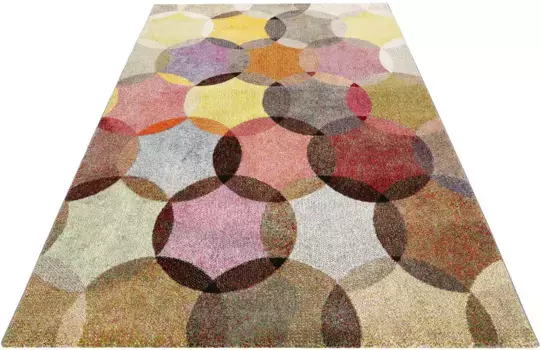 Ковер Esprit "Modernina", прямоугольный, мягкий короткий ворс в современном дизайне, гостиная, спальня, красочный 160х225 см, красный