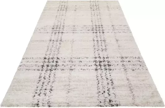 Ковер Esprit "Nora ESP-80336", прямоугольный, с клетчатым рисунком 133х200 см, белый/кремовый