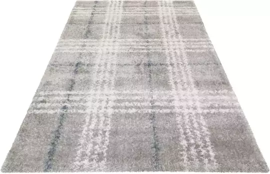 Ковер Esprit "Nora ESP-80336", прямоугольный, с клетчатым рисунком 80х150 см, серый