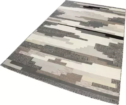 Ковер Esprit шерстяной "Natham Kilim", прямоугольный, чистая шерсть, гостиная 80х150 см, серый/серо-коричневый