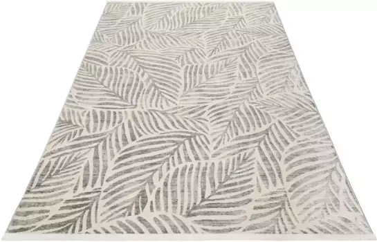 Ковер Esprit "Victoria ESP-21078", прямоугольный ковер современного дизайна с коротким ворсом и бахромой, гостиная 80х150 см, серый