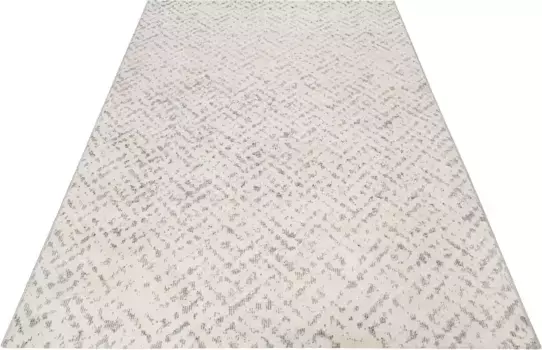 Ковер Esprit "Янтарь", прямоугольный, плоского переплетения, подходит для использования внутри и снаружи помещений, на балконе, в гостиной 120х170 см, кремовый/синий