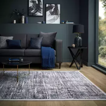 Ковер FLAIR RUGS "Eris Trace", прямоугольный ковер с блестящим эффектом 160х230 см, синий
