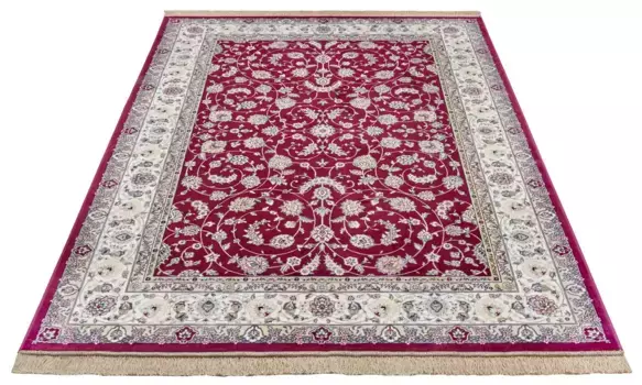 Ковер freundin Home Collection "Джамила", прямоугольный, восточный дизайн, винтажный вид, бахрома, простой в уходе, прочный 195х300 см, красный