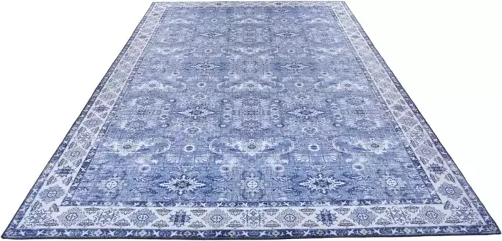 Ковер Gino Falcone "Cecilia 070", прямоугольный, плоского плетения, набивной, восточный вид 190х290 см, синий