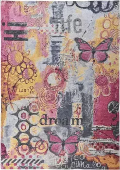 Ковер Gino Falcone "Cosima-109", прямоугольный, жаккардовый ковер плоского плетения, с пряжей шенилл, современный дизайн 160х230 см, цвет bunt