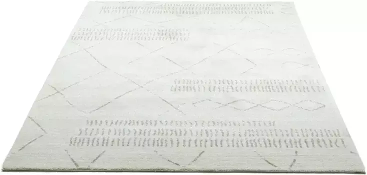 Ковер Gino Falcone "Durlesti 4927", прямоугольный, короткий ворс, современный ромбовидный дизайн, бохо, гостиная, столовая 120х160 см, цвет creme