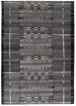 Ковер Gino Falcone "Outdoor-Africa 38", прямоугольный, плоского плетения, в этническом стиле, подходит для использования внутри и снаружи помещений 200х285 см, серый