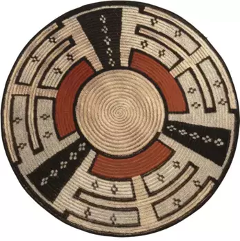 Ковер Gino Falcone "Outdoor-Africa 44", круглый, плоского плетения, подходит для внутреннего и наружного использования, гостиная 160 см, бежевый