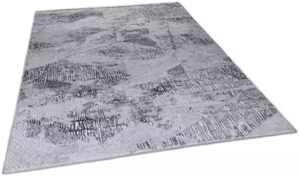 Ковер Gino Falcone "Rachele GF-087", прямоугольный, короткий ворс, современный дизайн, идеально подходит для гостиной и спальни 70х140 см, серый
