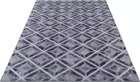 Ковер Gino Falcone "Serena GF047", прямоугольный, с имитацией меха, идеально подходит для гостиной и спальни 80х150 см, серый