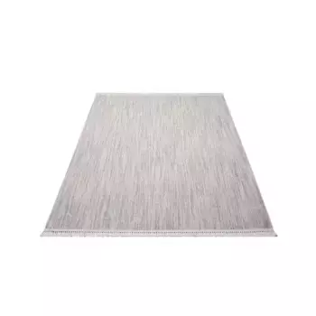 Ковер Городской ковер "CLASICO 0052", прямоугольный, короткий ворс, бахрома, пестрый, стиль бохо, гостиная Carpet City 80х150 см, серый