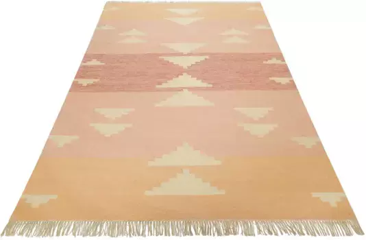 Ковер Green Looop "Soleil GL-82106", прямоугольный ковер ручной работы из натурального волокна из шерсти 130х190 см, розовый