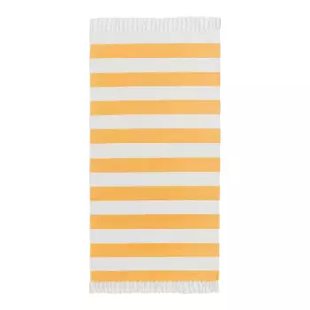 Ковер H&amp;M Home Striped Cotton Rug, желтый/белый