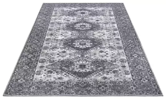 Ковер HANSE Home "Pare", прямоугольный, износостойкий, простой в уходе, прочный, противоскользящий, для гостиной 120х180 см, серо-черный