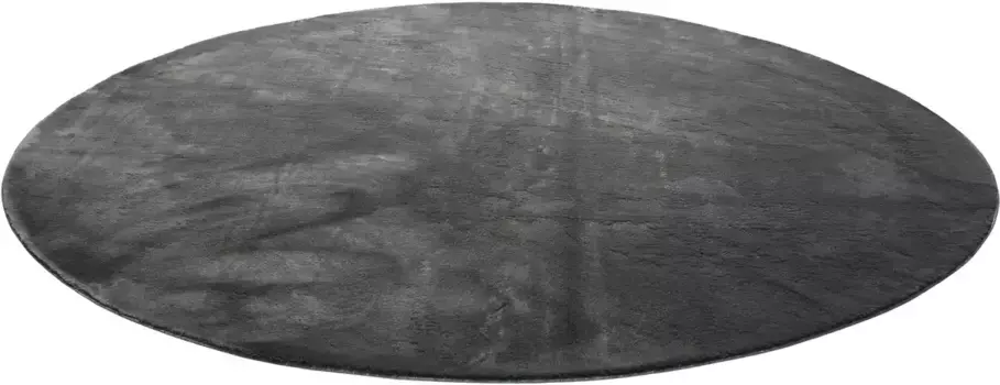 Ковер Homie Living "Lago", круглый, с коротким ворсом, однотонный, идеально подходит для гостиной и спальни 200х200 см, 200 см, цвет anthrazit