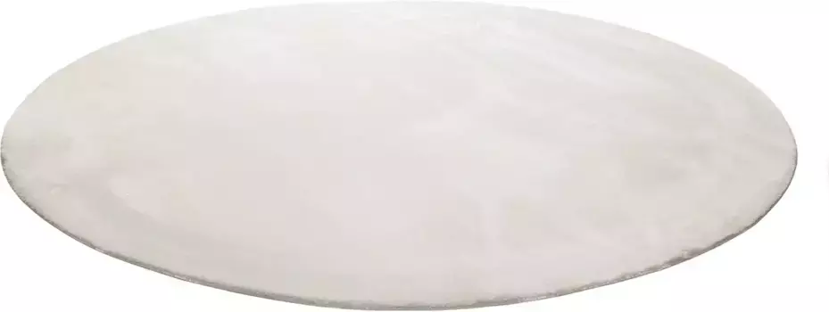 Ковер Homie Living "Lago", круглый, с коротким ворсом, однотонный, идеально подходит для гостиной и спальни 120х120 см, 120 см, цвет creme