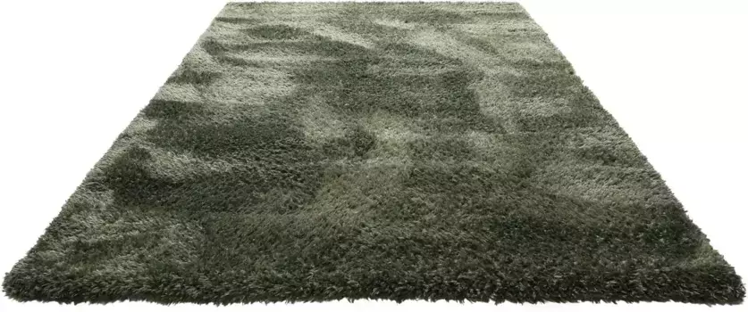 Ковер Homie Living с высоким ворсом "Matteo HL-0961", прямоугольный, изготовлен из экологически чистого 100% переработанного ПЭТ, длинный ворс, ворсистый, для гостиной 120х170 см, зеленый