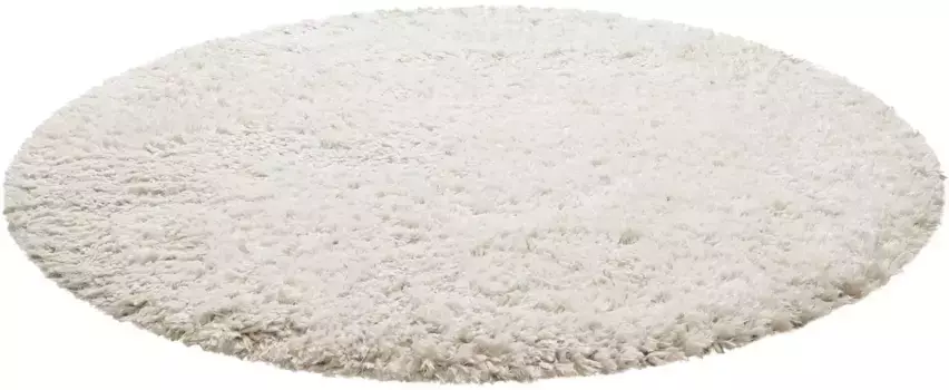 Ковер Homie Living с высоким ворсом "Matteo HL-0961", круглый, изготовлен из экологически чистого 100% переработанного ПЭТ, длинный ворс, ворсистый, для гостиной 80 см, цвет beige/beige