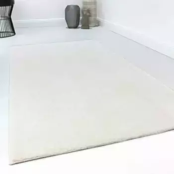 Ковер Homie Living "Villa Rosso", прямоугольный, короткий ворс, однотонный, слегка блестящий 80х150 см, цвет creme