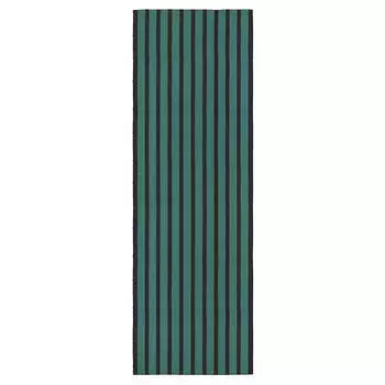 Ковер Ikea Vagskylt Woven, 80x250 см, темно-зеленый/черный