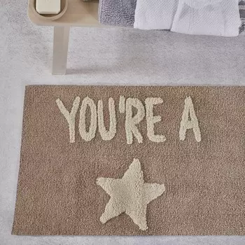 Ковер из чистого хлопка с противоскользящей обработкой - Сообщения Maison Sucre, звезда, 50х90см
