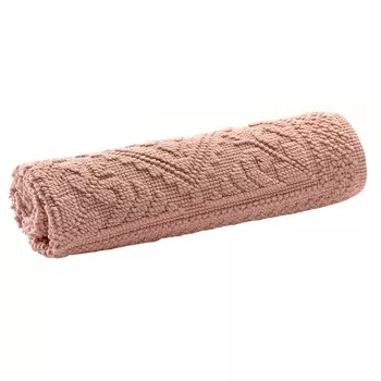 Ковер из чистого хлопка с жаккардовым узором - Enzo Vivaraise, пудра