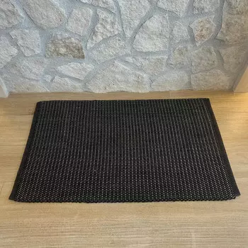 Ковер из хлопка и льна - Лойстава Lisola, черный