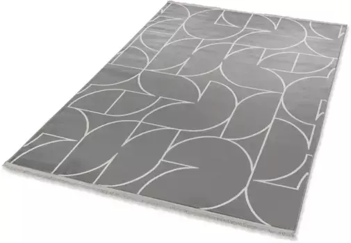 Ковер из коллекции BEAUTIFUL LIVING "Magic 6104", прямоугольный, высокая-низкая структура, с вискозой, мягкий и блестящий SCHNER WOHNEN-KOLLEKTION 133х190 см, цвет anthrazit