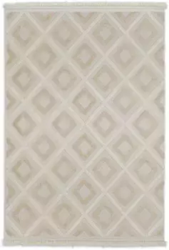 Ковер из коллекции BEAUTIFUL LIVING "Summer 6352", прямоугольный, подходит для использования внутри и снаружи помещений, высокая-низкая структура, прочный ковер SCHNER WOHNEN-KOLLEKTION 80х150 см, бежевый