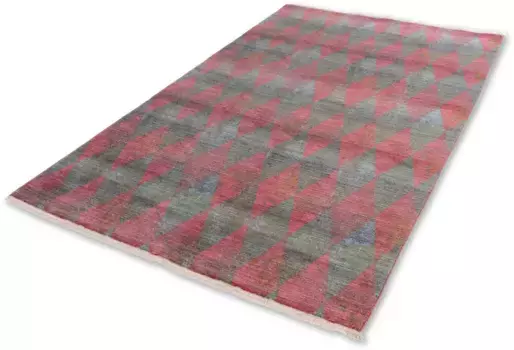Ковер из коллекции SCHNER LIVING "Mystik 213", прямоугольный, винтажный вид, гостиная SCHNER WOHNEN-KOLLEKTION 133х185 см, красный/зеленый