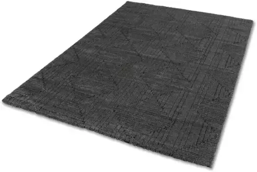 Ковер из коллекции SCHNER WOHNEN "Pure 6317-243", прямоугольный, короткий ворс, высокая низкая структура, гостиная, коллекция Schner Wohnen SCHNER WOHNEN-KOLLEKTION 133х190 см, цвет anthrazit