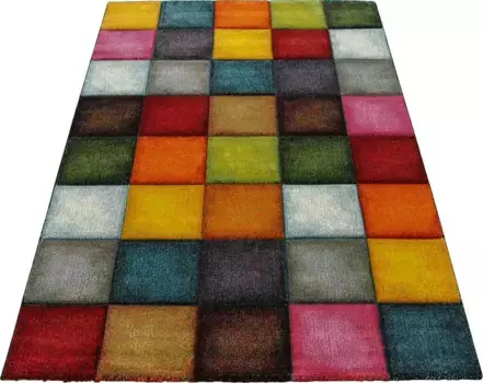 Ковер из мериноса "Белис 22605", прямоугольный, для гостиной, современный красочный ковер с коротким ворсом Merinos 80х150 см, цвет multi
