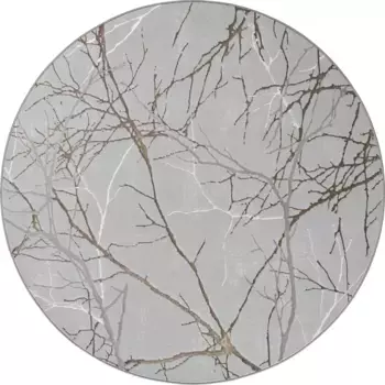 Ковер из мериноса "Creation 50055", круглый, элегантный, блестящий, с коротким ворсом, простой в уходе, для гостиной Merinos 200 см, серый