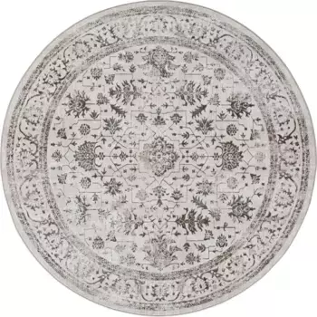 Ковер из мериноса "Creation 50112", круглый, элегантный, блестящий, с коротким ворсом, простой в уходе, для гостиной Merinos 200 см, цвет creme