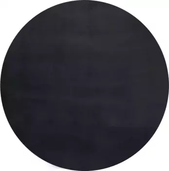 Ковер из мериноса "Focus 47", круглый, меховой ковер, мягкий и элегантный, гостиная, спальня Merinos 117 см, черный